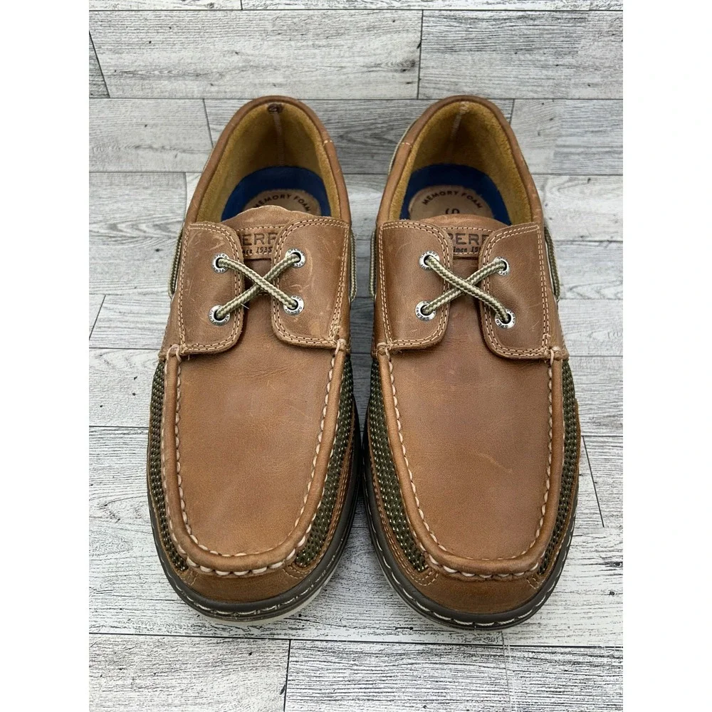 Sperry Top-Sider Men Billfish Boat Shoes Tan Leather Mesh‎ STS15061 Size 11.5 M